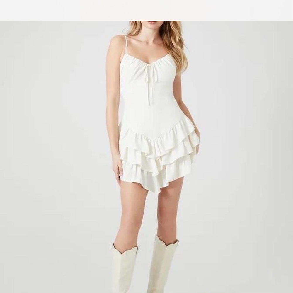 Forever 21 cutout ruffle mini dress
